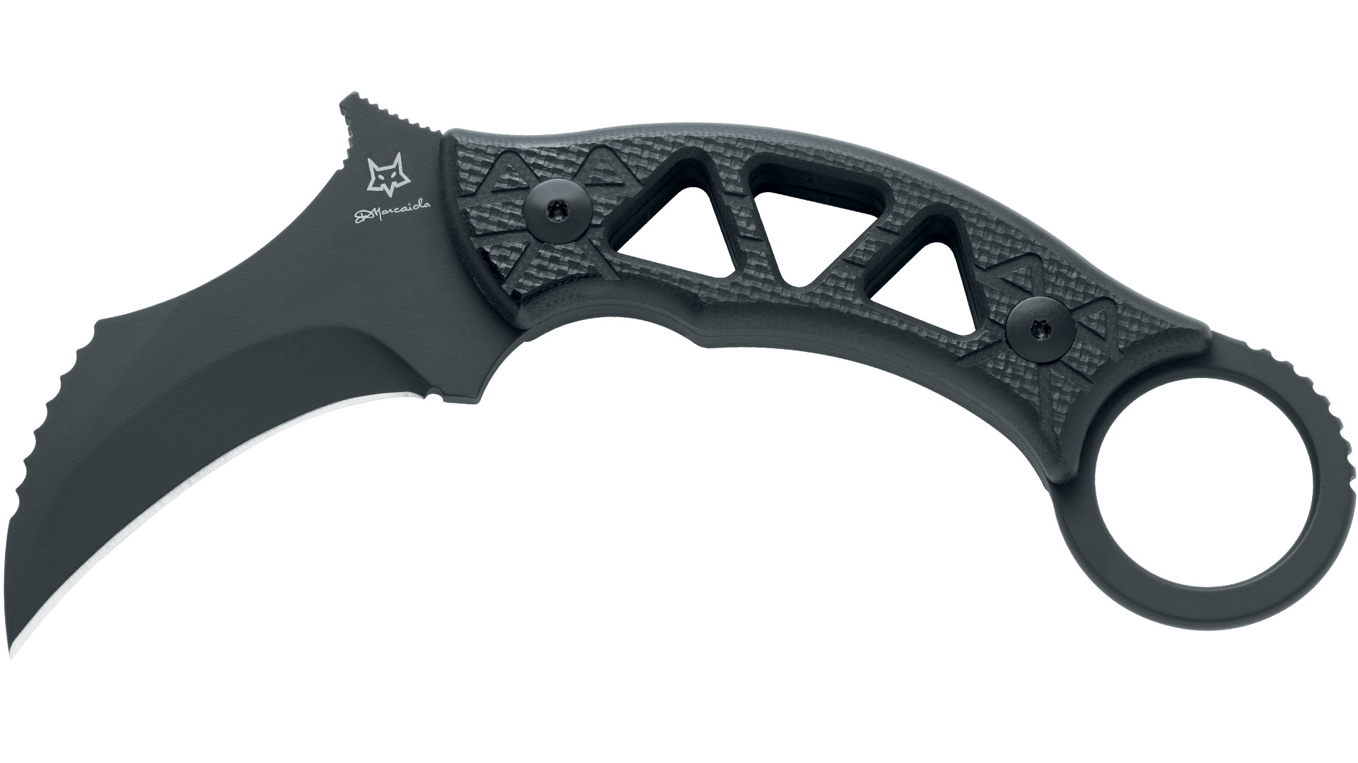 foto N��/FOX KARAMBIT MARCAIDA TRIBAL N690Co G10 FX-803
